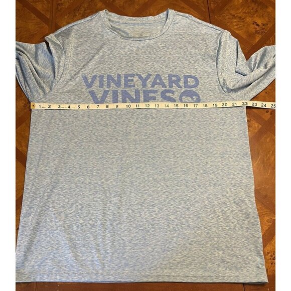 Vineyard Vines Long Sleeve Performance Space Dye Blue Tee T-shirt Men's M Medium - Picture 9 of 11